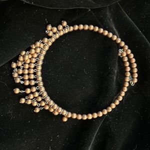 Brown beaded choker